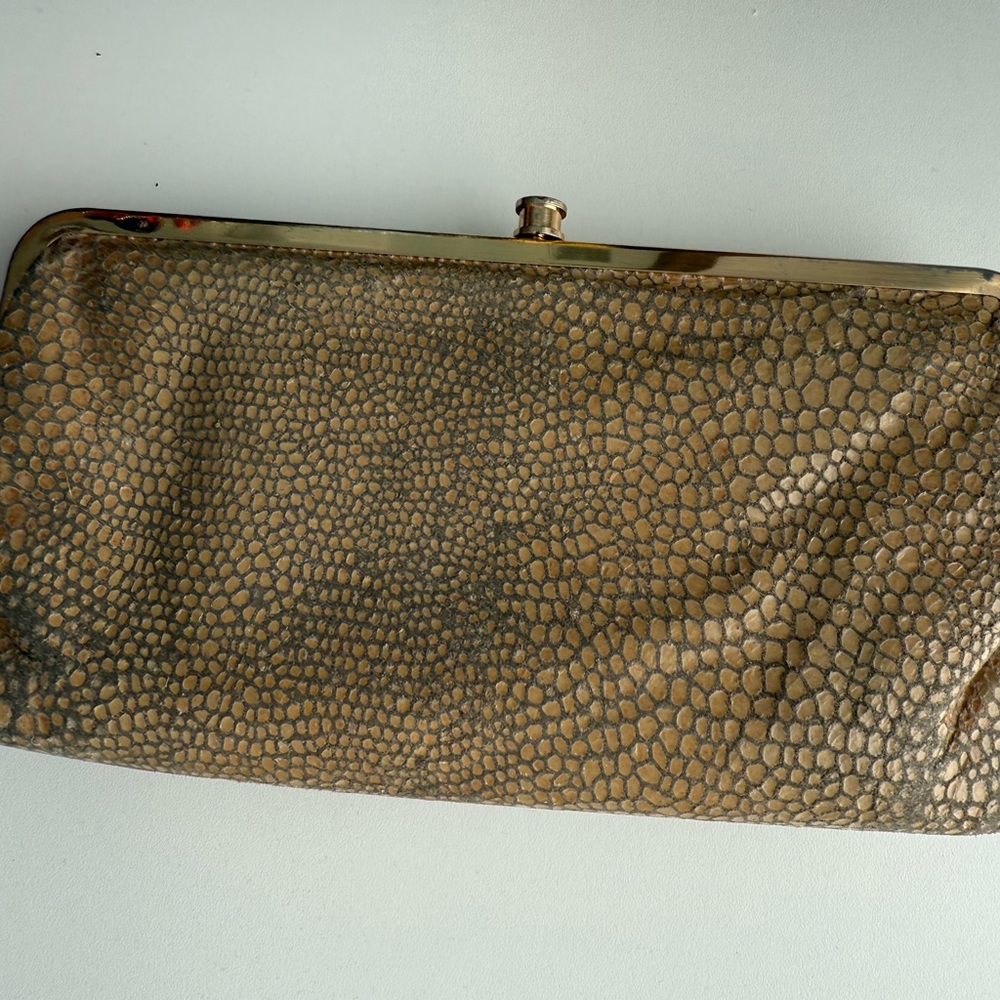 Chic Gold Textured Clutch